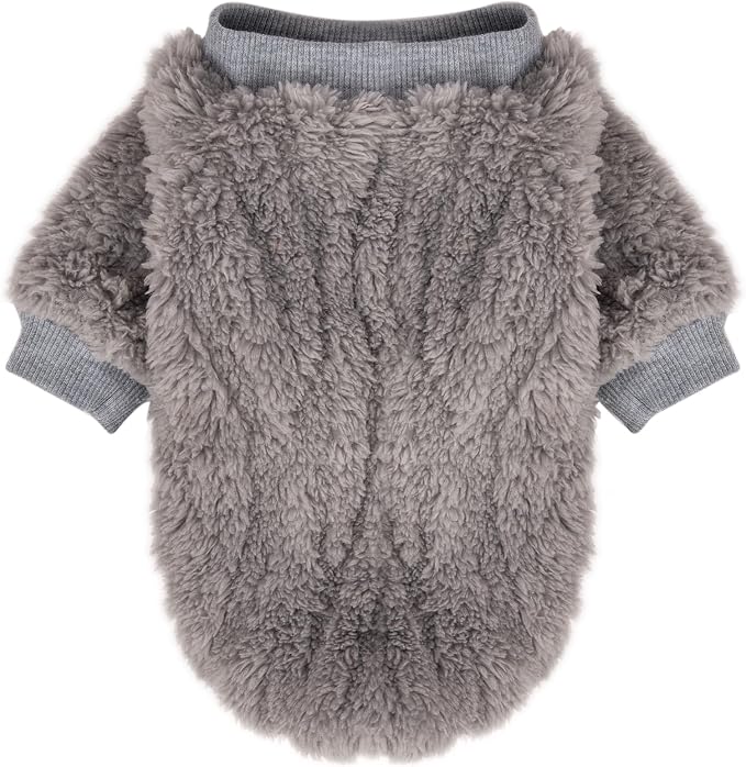 FabriCastle Dog Sweaters, 3-Pack Dog Clothes for Small Dogs Male & Cats, Ultra Soft and Warm Pet Coats XXS - XXL, Winter Pet Jackets, Doggy Apparel Costumes Outfits (Blue,Grey,Doe, XX-Large)