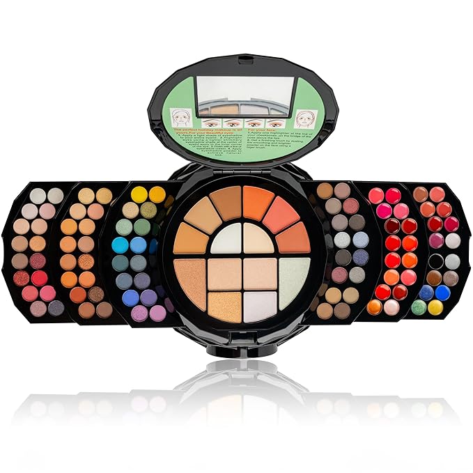 SHANY All In One FLOWERS Makeup Set - Ultimate Fancy Makeup Kit - Eyeshadows, Lip colors, Face Powders, Highlighters, and Blushes. Gift Set