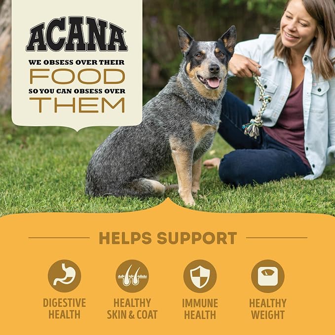 ACANA Grain Free Dry Dog Food Free Run Poultry Recipe 13lb Bag | Grain Free, High Protein, Made in the USA, Includes Probiotics, Omega-3 Fatty Acids, Free-Run Poultry
