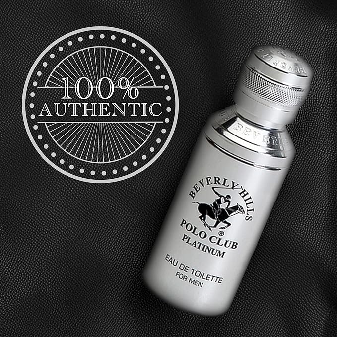 Beverly Hills Polo Club PLATINUM - Cologne for Men with Notes of Cedar, Cinnamon & Orange - Classy & Sexy Fragrance Scent - Eau De Toilette Spray 3.40fl.oz / 100ml