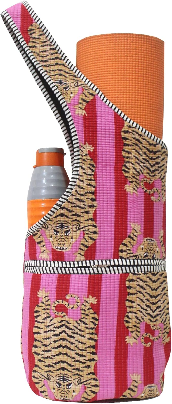 INDIAN CRAFT CASTLE Yoga Mat Bag | Tote Mat Bag | Sling Yoga Tote w/Large Side Pocket & Zipper Pocket | Yoga Mat Carrier Fits Most Size Mats