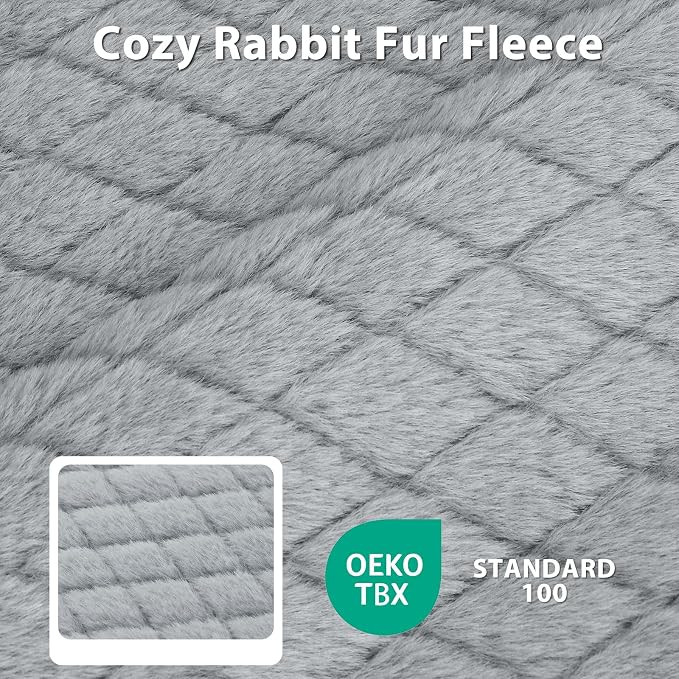 JOEJOY XL Dog Beds Large Sized Dog, Orthopedic Big Dogs Crate Bed with Washable Removable Cover, Extra Thick Egg-Crate Memory Foam Pet Beds up to 80 lbs, Light Grey, 41"x27"