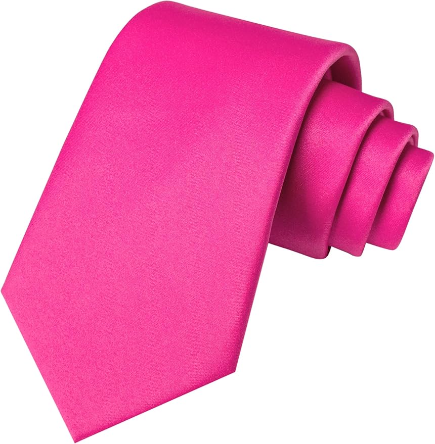 JEMYGINS Solid Color Tie Mens Necktie for Business and Wedding