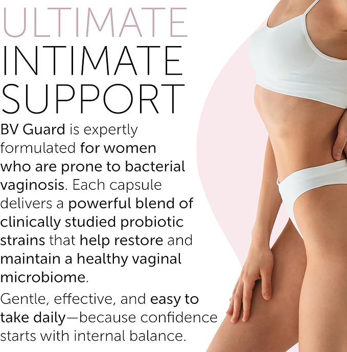 Bacterial Vaginosis Symptoms Relief for Women | Natural Homeopathic Supplement for Odor, Itching, Discharge, BV, and Vaginal Microbiota Imbalance | 60 Capsules for pH Balance and Daily Support