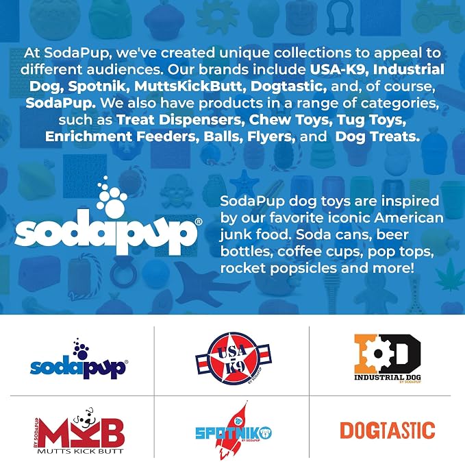 SodaPup Glitter Ball – Soft Dog Ball Toy, Floating Fetch Ball and Treat Dispenser Made in USA from Non-Toxic Pet Safe Food Safe PUP-X Rubber for Bonding, Physical Exercise, & More