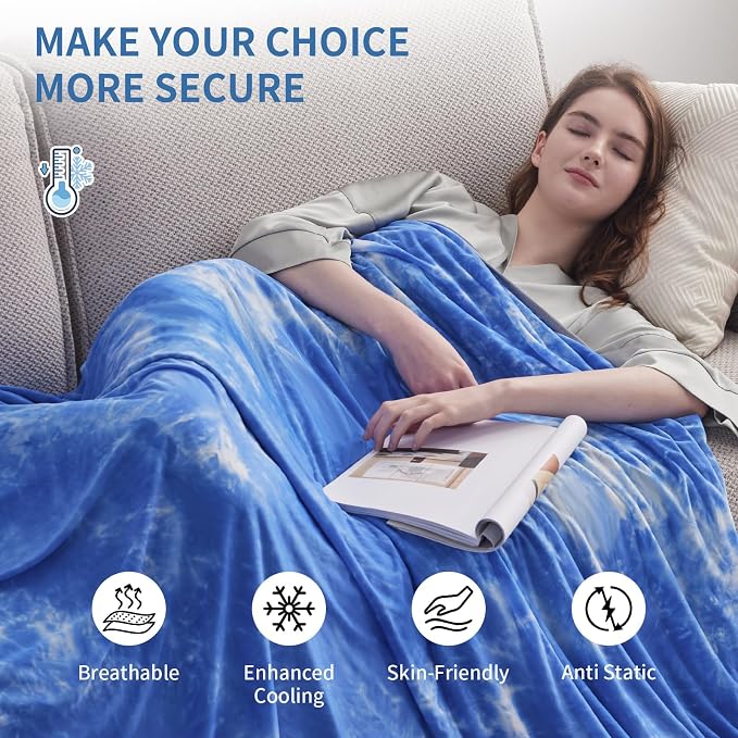 Guohaoi Cooling Blanket for Hot Sleepers and Night Sweats 60"x90" Full Size | Arc-Chill Q-Max >0.5 Cool Fiber,100% Oeko-Tex Certified Lightweight Summer Blanket for Travel/Outdoor Ultra Cold Breathable