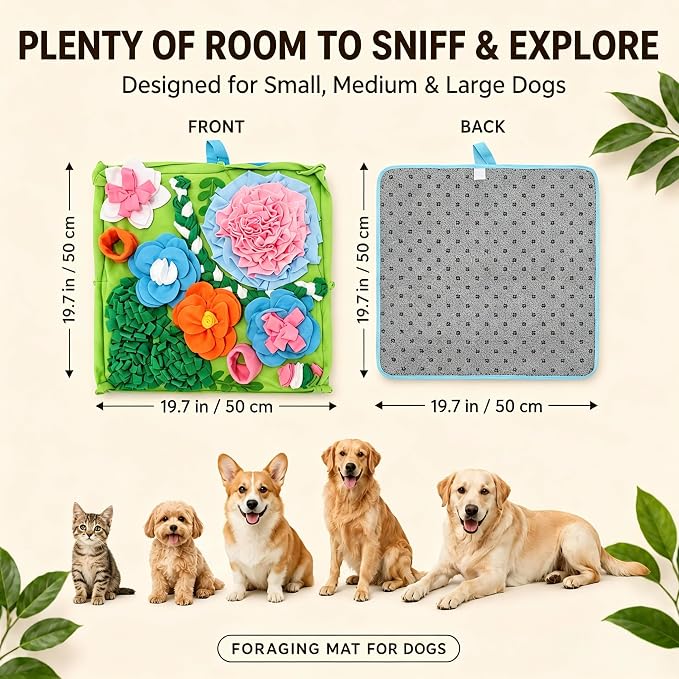 Snuffle Mat for Dogs, Interactive Dog Puzzle Toy & Slow Feeder
