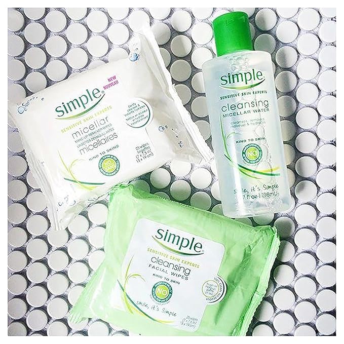 Simple Kind to Skin Facial Wipes, Cleansing 25 ct, Twin Pack
