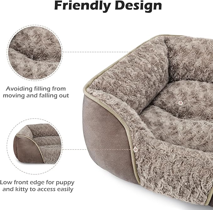 XX-Large Dog Bed Rectangle Washable Orthopedic Soft Calming Sleeping Durable Pet Cuddler with Anti-Slip Bottom