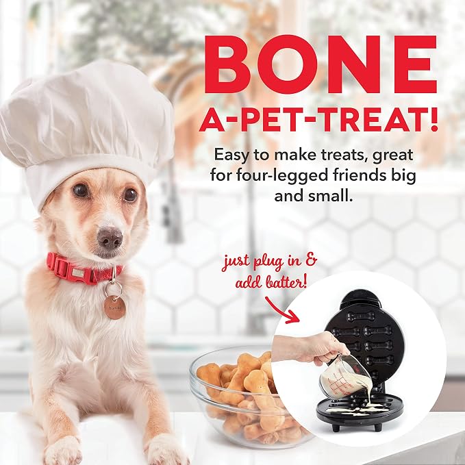 Dash Express Dog Treat Maker - DIY Bone-Shaped Treats - Personalized Dog Gifts - Easy to Clean - 8 Bones, White