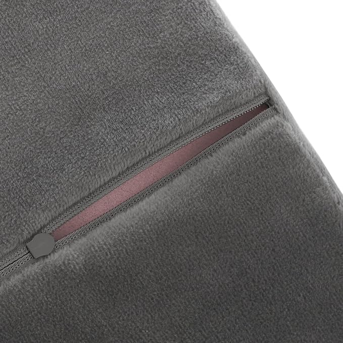 Saloniture Jumbo Round Massage Table Bolster Pillow Pad - 26 x 9 Inch - Gray Velour