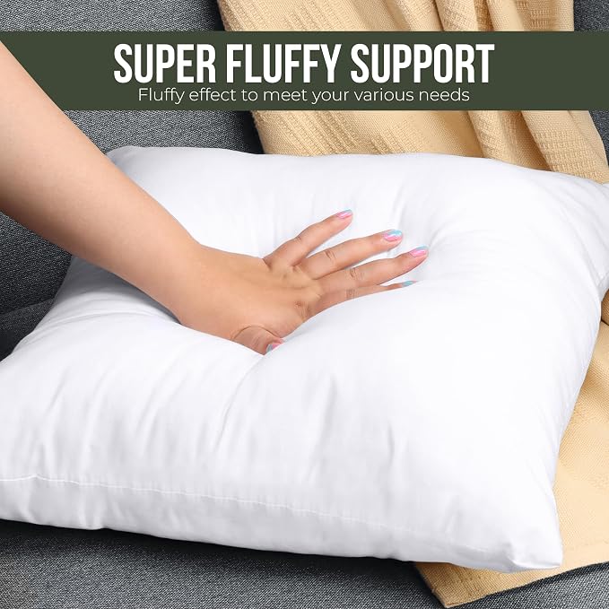 Utopia Bedding Throw Pillows, 20x20 Pillow Inserts, Pack of 1, White | Down Alternative Throw Pillow Inserts, Couch Pillows for Indoor Decor, Plush & Supportive, Decorative Cushion for Sofa, White