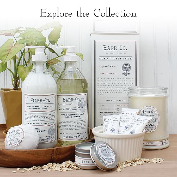 BARR-CO. Original Scent Shea Butter Lotion for Dry Skin Set, Tranquil Milky Scent with Oat, Vanilla & Vetiver, Shea Moisturizing Lotion for Sensitive Skin, 16 fl oz each (Pack of 2)
