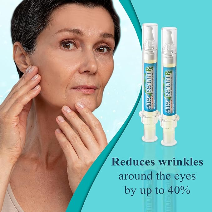 Elite Serum Rx - Eye Serum for Dark Circles and Puffiness with Multi Peptide | Anti Aging Under Eye Serum for Wrinkles, Bags, Fine Lines & Crow's Feet | Eye Treatment for Men Women