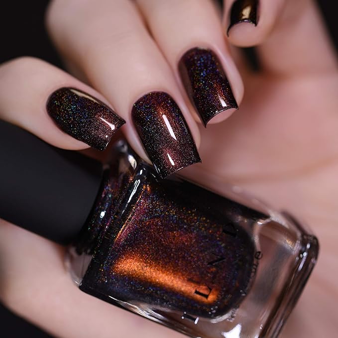 ILNP Dash of Cocoa - Intense Dark Chocolate Holographic Nail Polish