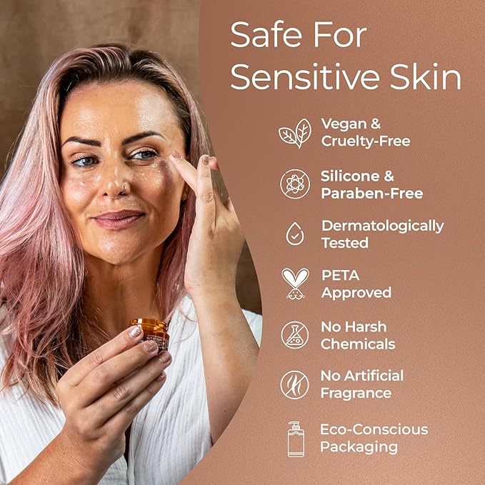 Tree To Tub Retinol Under Eye Cream for Dark Circles, Puffiness, Wrinkles, Bags Under Eyes - Sensitive Skin Night Eye Moisturizer for Women & Men w/Hyaluronic Acid, Organic Green Tea, Natural Ginseng