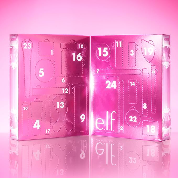 e.l.f. Sleigh the Holidays 24-Day Advent Calendar 2025, Skincare Essentials & Festive Makeup In Limited-Edition Shades, Vegan & Cruelty-Free