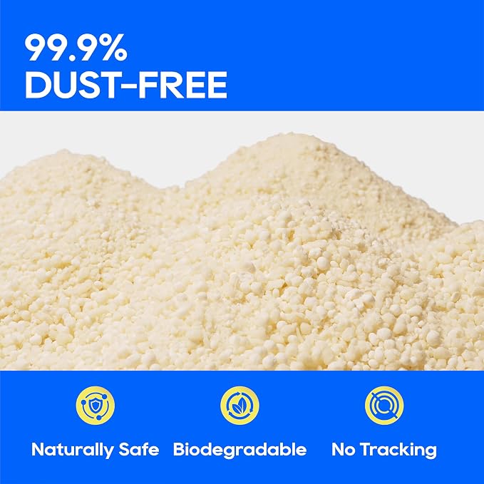 HoneyCare Cassava Cat Litter | Natural Plant-Based Litter | Quick Clumping & Low Dust | Superior Odor Control | 24-lbs Value Pack (6 lbs x 4)
