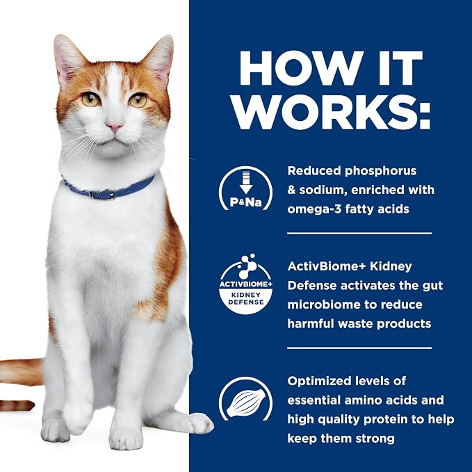 Hill's Prescription Diet k/d Kidney Care Wet Cat Food | #1 Veterinarian Recommended, Vegetable & Tuna Stew, 2.9 oz. Cans, 24-Pack
