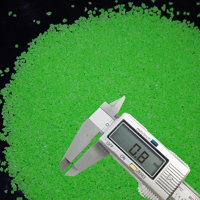 TWINKLING Glow in The Dark Crushed Glass, Broken Glass Glitter, Glow in The Dark Stones Gems Chips for DIY Resin Art Epoxy Crafts, Nail Art, Jewelry Making, Geode Painting, 0.85mm(100g) (Green)