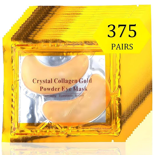 375 Pairs Bulk Gel Eye Masks for Professional Salon & Spa | Revitalizing Under Eye Patches for Puffy Eyes, Dark Circles, Wrinkles