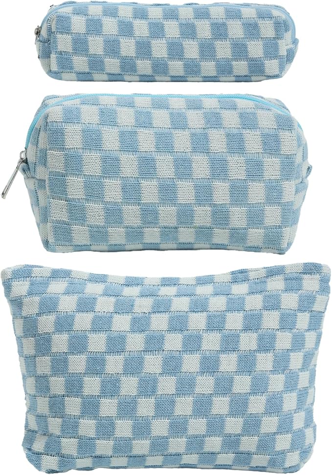 LYDZTION Makeup Bag Cosmetic Bag for Women,1Pcs Large Capacity Makeup Bags and 1Pcs Pencil Case Makeup Brushes Storage Bag Travel Toiletry Bag Organizer