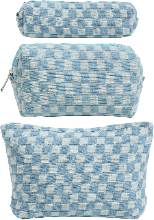 LYDZTION Makeup Bag Cosmetic Bag for Women,1Pcs Large Capacity Makeup Bags and 1Pcs Pencil Case Makeup Brushes Storage Bag Travel Toiletry Bag Organizer