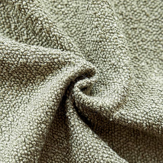 Foindtower Set of 2, Decorative Textured Boucle Throw Pillow Covers Accent Solid Pillow Cases Neutral Soft Couch Cushion Case for Chair Sofa Bedroom Living Room Home Decor 26x26 Inch Dirty Sage Green