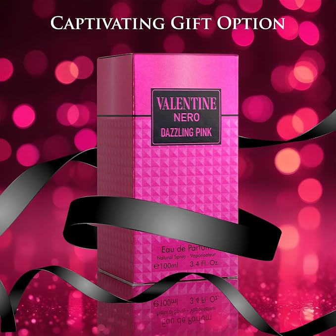 URBAN COLLECTION Valentine Nero Dazzling Pink for Women – Vegan, Cruelty-Free & Paraben-Free Eau De Parfum – Amber Floral Scent – Madagascar Vanilla Base – Elegant 100ml Bottle
