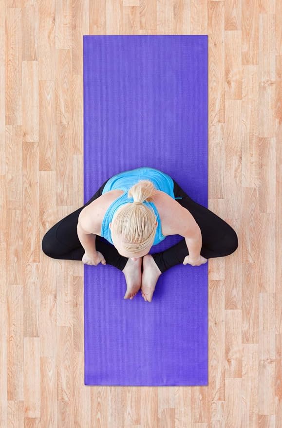 YogaAccessories 1/4" Thick High Density Deluxe Non Slip Exercise Pilates & Yoga Mat