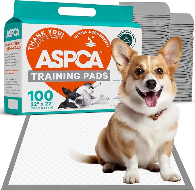 ASPCA Puppy Training Pads, 22" x 22", Mountain Air Scent, 100 Count