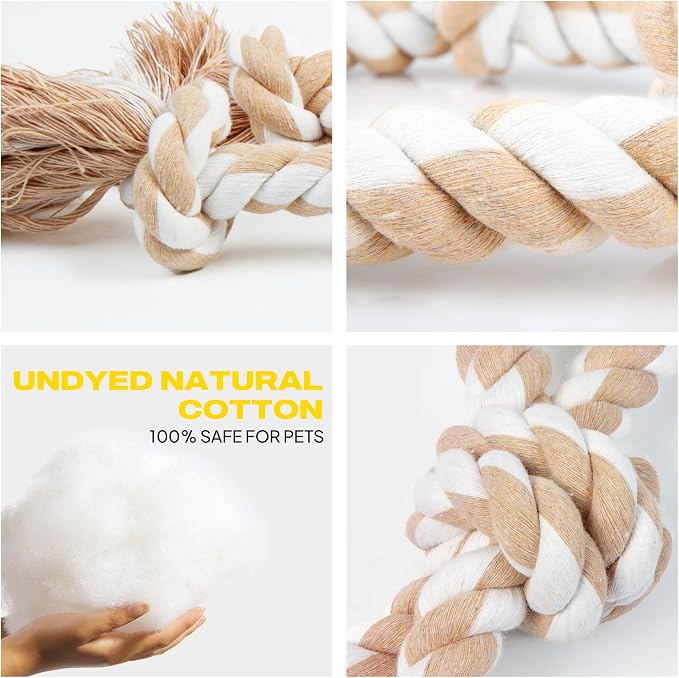 Fida Heavy Duty Dog Rope Toys for Medium Large Dogs, Chew Tug Toys, 4 Pack
