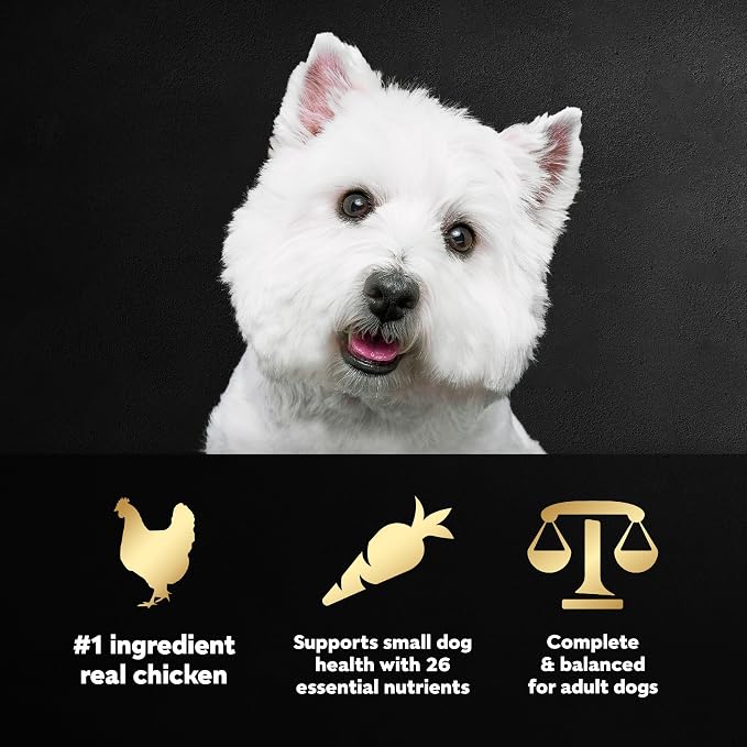 Cesar Small Breed Dry Dog Food, Chicken & Spring Vegetables Flavor, 2.7 lb | Made in USA, Real chicken #1 ingredient, 26 essential nutrients, supports small breed health, no artificial flavors