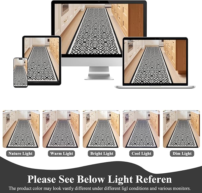 Ileading Large Indoor Door Mat 4x6t Absorbent Dog Mats for Muddy Paws,Machine Washable Living Room Area Rug with Non-Slip Rubber Backing Low-Profile Inside Carpet for Hallway,Kitchen(Black)