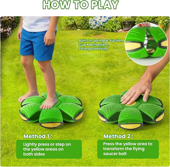 Magic Bouncing Ball 6-Light Transformable Pop up Ball, Interactive Bouncy Toy for Kids Dogs Pets