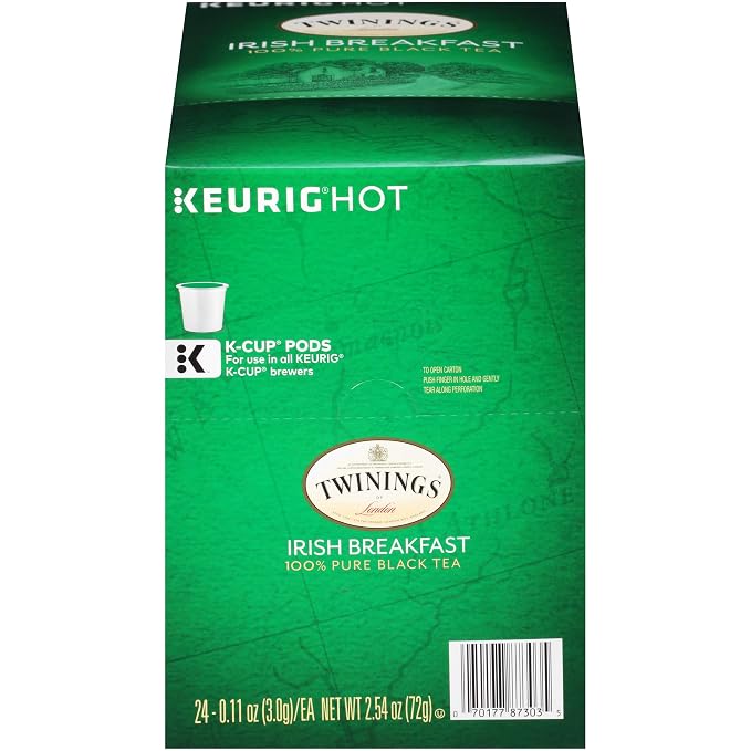 Twinings of London Irish Breakfast Tea K-Cups for Keurig, 24 Count (Pack of 4)