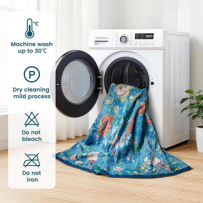 MSGKV Boho Throw Blanket 60"x80" 100% Cotton Bird Throw for Bed Couch | 100% Cotton Throw, Bird Pattern, Reversible Woven, Lightweight Comfort, Farmhouse Decor, All Seasons, Machine Washable