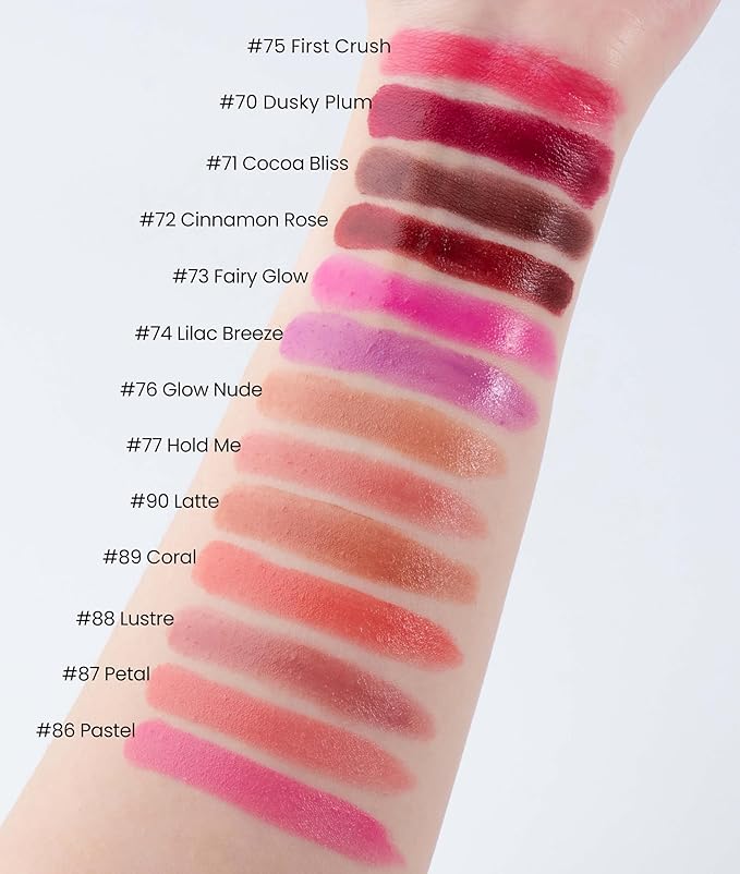 Deep Red Moisturizing Lipstick – Hydrating Cream Lip Balm for Dry, Chapped Lips, Bold Glossy Finish, Lightweight Vegan Lip Color, Long-Lasting Smooth Wear for Women & Girls (Cinnamon Rose)