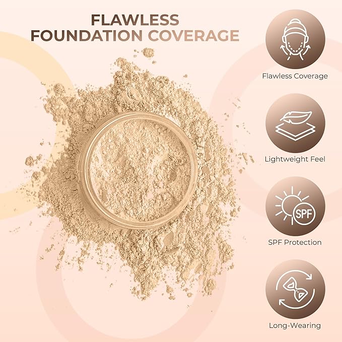 19 pc STARTER KIT w/BRUSHES & CASE (FAIR 2) Mineral Makeup Foundation Blush Bronzer Illuminating Veil Set Bare Skin Matte Powder