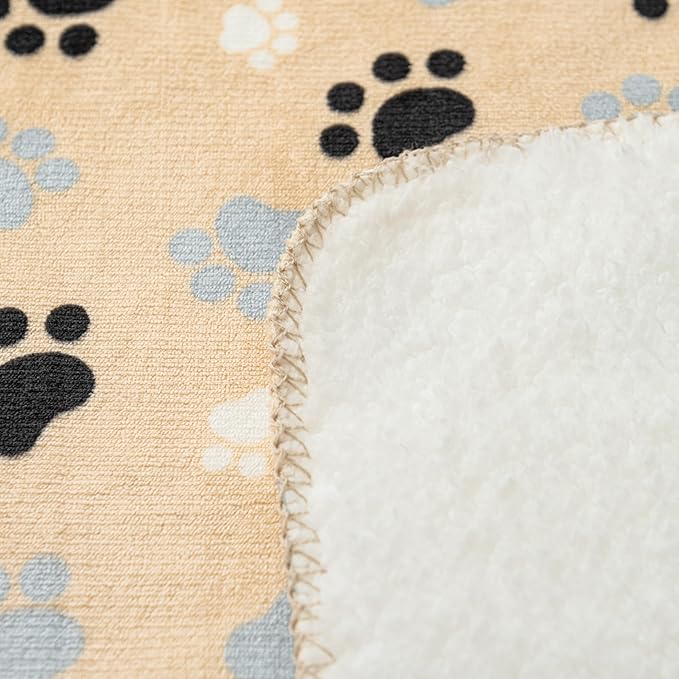 Waterproof Pet Blanket for Dogs and Cats, Soft Sherpa Fleece Throw Blanket 50 * 60inch Beige