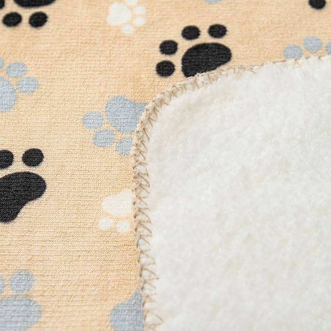 Waterproof Pet Blanket for Dogs and Cats, Soft Sherpa Fleece Throw Blanket 30 * 40inch Beige