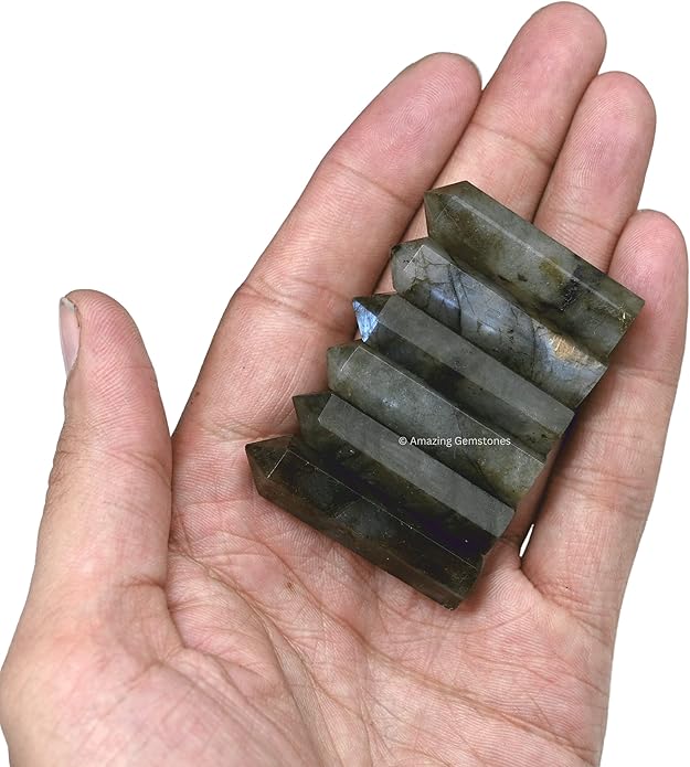 Amazing Gemstone Crystal Points Bulk Healing Crystals & Stones - Premium Single Terminated Healing Wand Point Bulk Crystals for Crafts, Crystal Grid, DIY Work