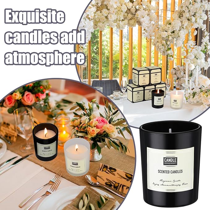 MTLEE 12 Pcs Candles for Home Scented Candles Gift Set for Women Long Lasting Aromatherapy Jar Candle Bulk Soy Wax Candles for Birthday Teacher Thanksgiving Anniversary (Fresh Scent)