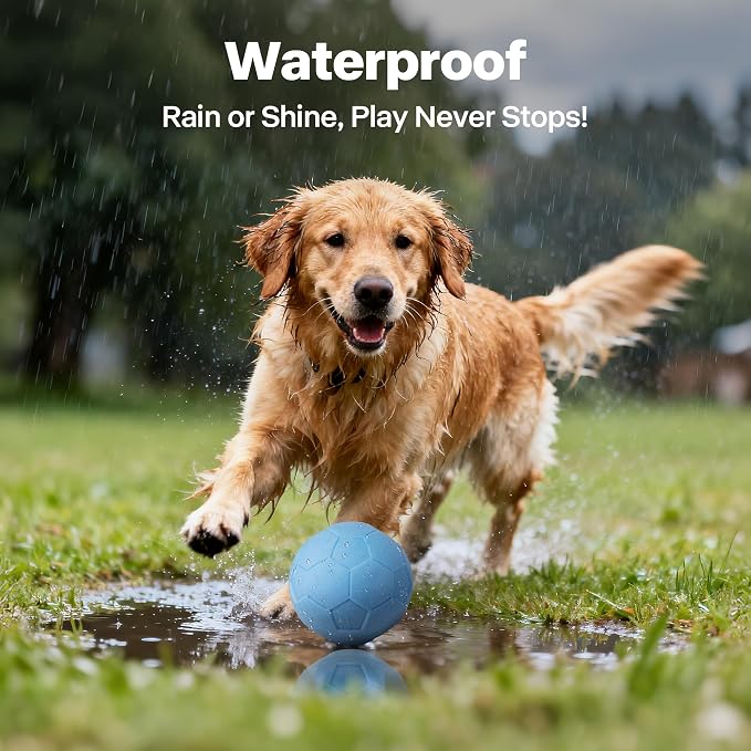 Pet Prime Interactive Dog Ball,Automatic Rolling Ball for Small,Medium & Large Dogs,Touch Activated Self Moving Toy with LED Lights, Upgraded ETPU Material,IP65 Waterproof for Indoor/Outdoor Play