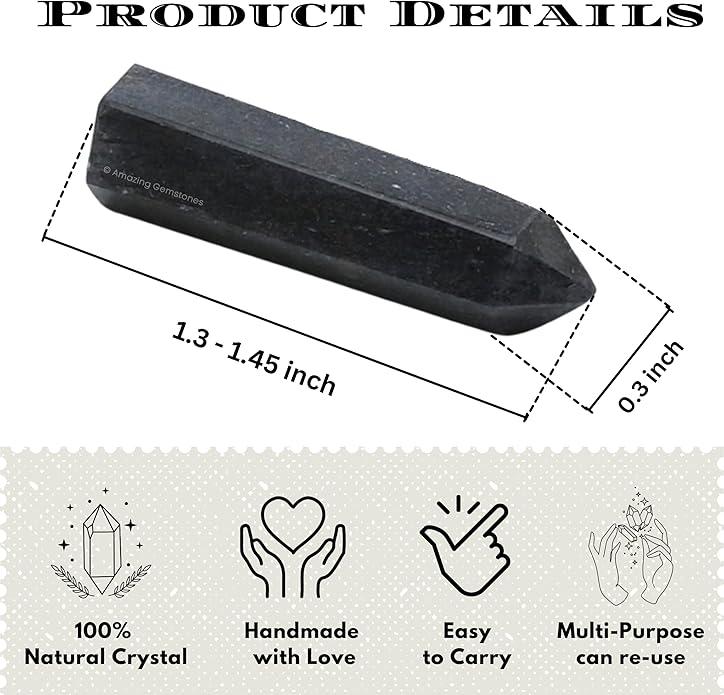 Amazing Gemstone Crystal Points Bulk Healing Crystals & Stones - Premium Single Terminated Healing Wand Point Bulk Crystals for Crafts, Crystal Grid, DIY Work