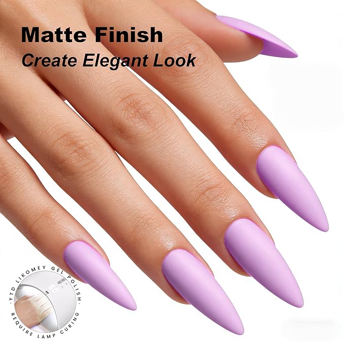 YTD Likomey Pink Purple Gel Nail Polish,15ml Salon Home DIY Manicure and Pedicure Fall Winter Soak Off UV Color Varnish,CS474