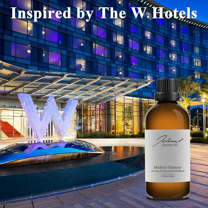 JCLOUD Modern Glamour Essential Oil - Inspired by W Hotel Scent - Pure Aromatherapy Diffuser Oil with Rose and Cedarwood, Home Luxury & Hotel Scents - 100mL