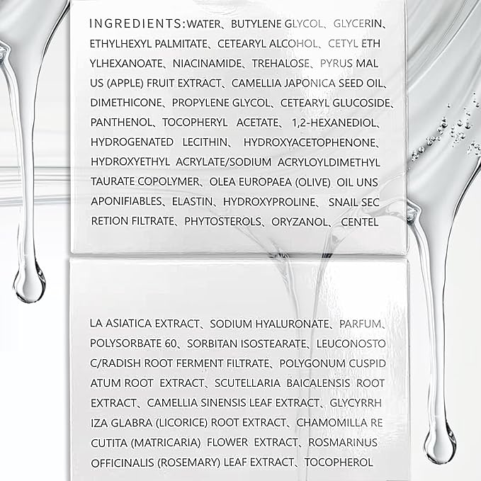 aobenz Snail Mucin Moisturizer - Snail Mucin 68%, Niacinamide 2%, Hyaluronic Acid | Firming & Hydrating Night Cream for Face, Neck | Anti Wrinkle, Tightening, Repair |For All Skin Types, 1.76FL(2PCS)