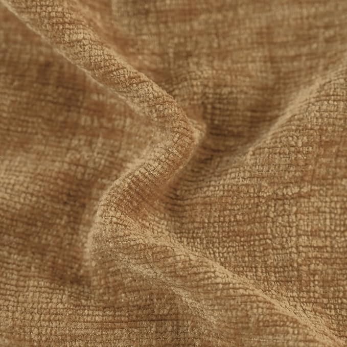 CaliTime Decorative Couch Throw Pillow Covers 26 X 16 Inches Apricot Brown | Pack of 2, Cozy Chenille Cushion Cases for Sofa Bed Living Room Farmhouse Home