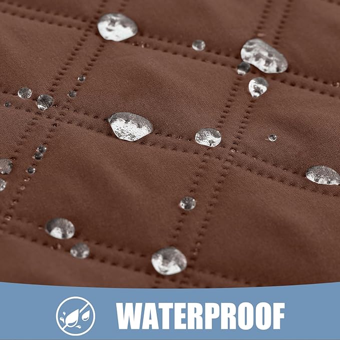 Smiry Waterproof Reversible Pet Couch Covers for Dogs | Pet Friendly, Soft Fabric, Washable Sofa Furniture Protector for Dogs Cat Kids, Checkered (30"x53", Brown/Brown)